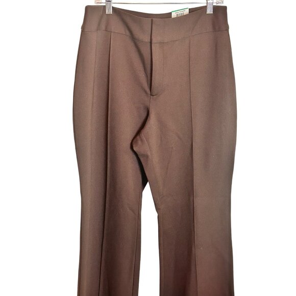 INC Size 16 Stylist Elegnt Brown Wide Leg Dress Trousers Pants - Picture 7 of 7